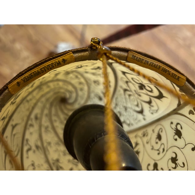 Fortuny 1990s Fortuny Cesendello Silk Floor Lamp For Sale - Image 4 of 12