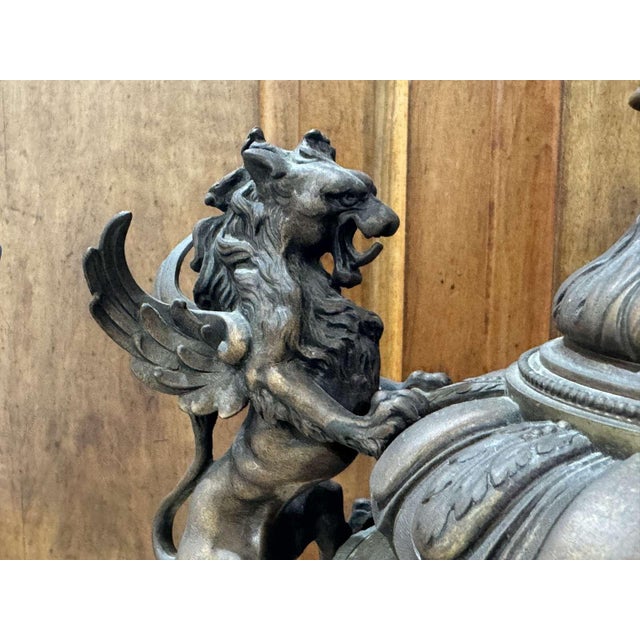 Napoleon III Covered Vases in Spelter with Marble Bases, Set of 2 For Sale - Image 10 of 13