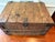 Antique First National Stores Wooden Shipping Crate With Lid – Wire Reinforced Grocery Transport Basket – Coffee Table Storage Chest For Sale - Image 9 of 18