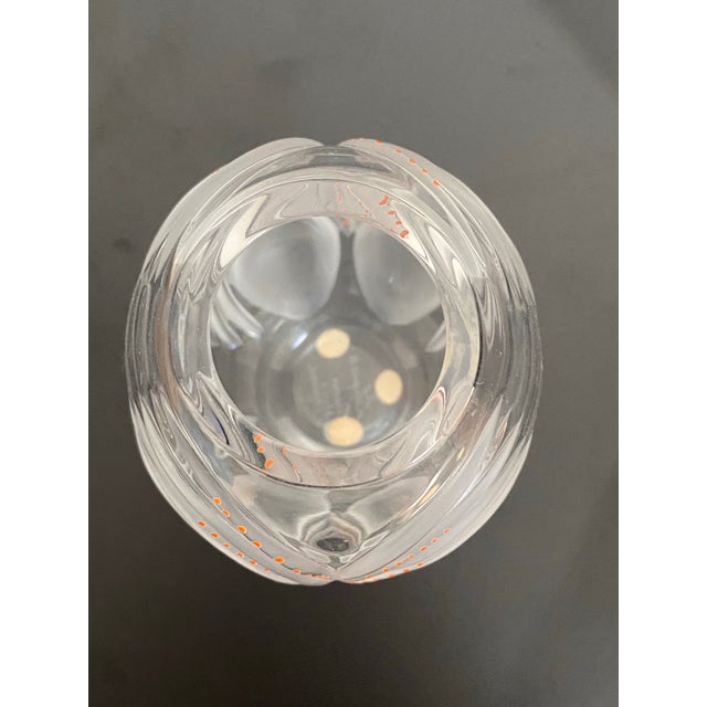 Glass Vintage Lalique “Chamarel” Crystal Vase by Marie-Claude For Sale - Image 7 of 9