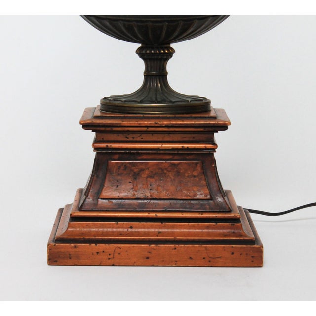 Vintage Stiffel Neoclassical-Style Brass Bouillotte-Style Table Lamp For Sale - Image 9 of 15