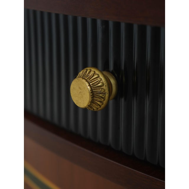 Pair Italian Versace Mahogany Nightstands For Sale - Image 9 of 18