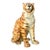 Vintage Italian Ceramic Tiger Statue For Sale