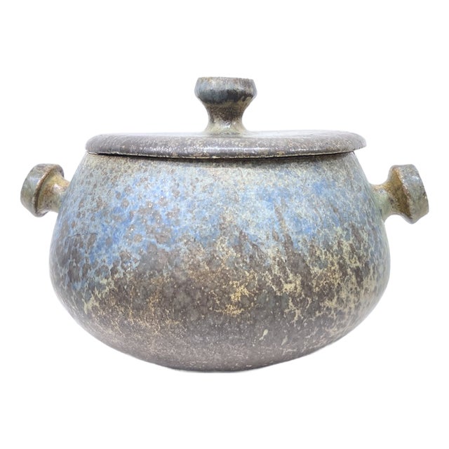 Studio Ceramic Bowl with Lid by Horst Seifert, 1970s For Sale