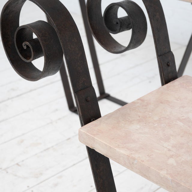 Beige Art Deco Console, 1920 For Sale - Image 8 of 12