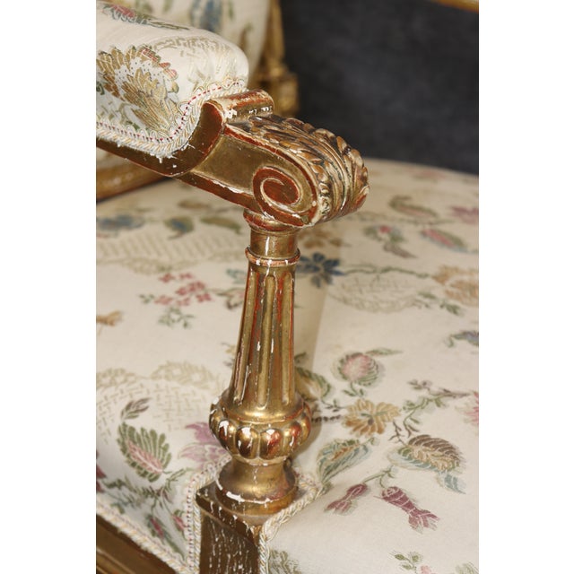 Pair 19th C. French Louis XVI Style Carved Giltwood Armchairs For Sale - Image 18 of 18
