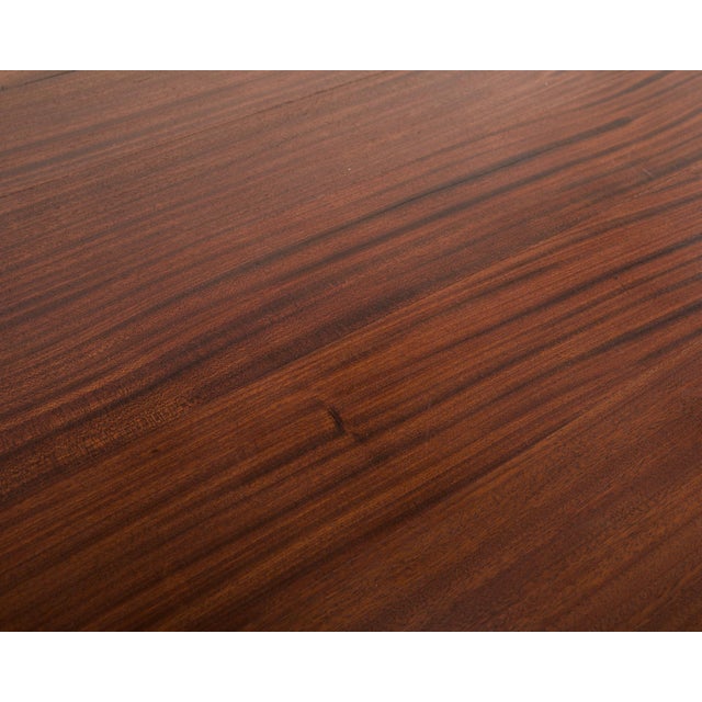 Wood Country French Farmhouse Mahogany Trestle Dining Table For Sale - Image 7 of 12