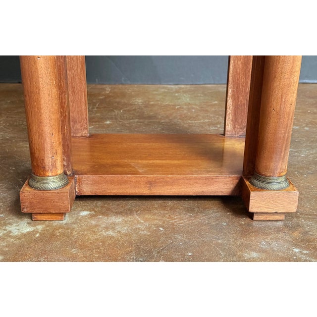 French Empire Side Table of Mahogany With Marble Top For Sale In Austin - Image 6 of 9