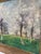 Textile Antique English Treescape Oil on Canvas For Sale - Image 7 of 12
