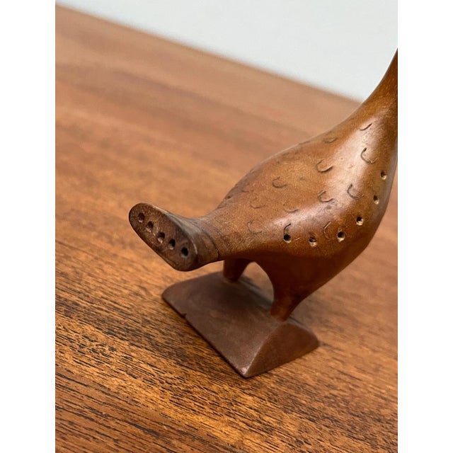 Vintage Wooden Peacock Figurine For Sale - Image 5 of 18