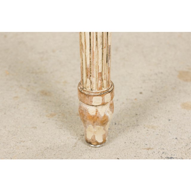 Antique French Louis XVI Style Painted Dining Chairs in French Blue - Set of 4 For Sale - Image 14 of 18