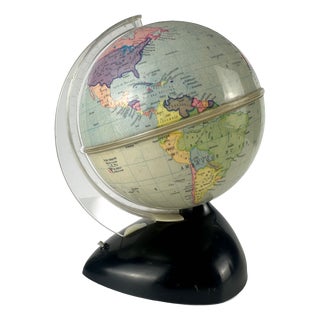 Vintage Globe Lamp from Globe Terrestre, 1970s For Sale