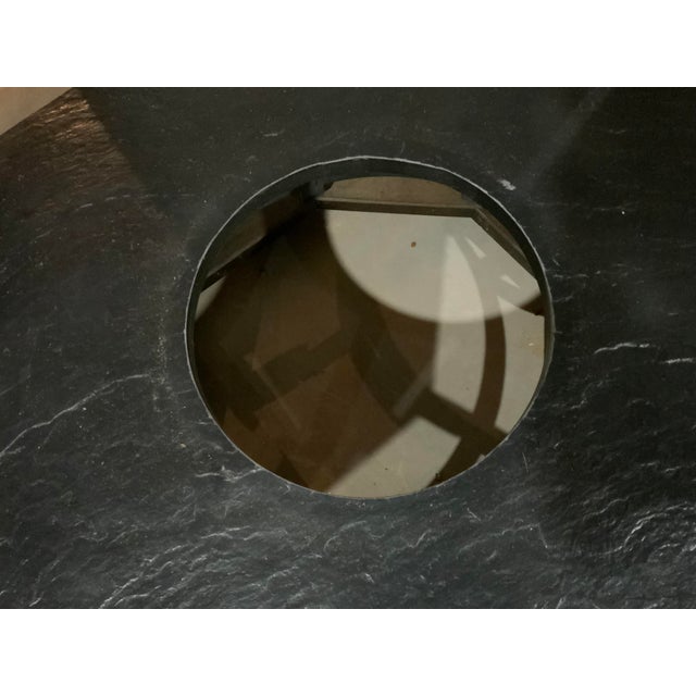 Vintage Mid-Century Slate Wrought Iron Cocktail/Coffee Octagonal Table For Sale In New York - Image 6 of 9