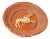 Hungarian Studio Ceramic Miracle Deer Bowl with Runic Motifs, 1950s For Sale