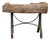 Rustic Mid-Century Wooden Trough Accent Table on Custom Iron Base For Sale