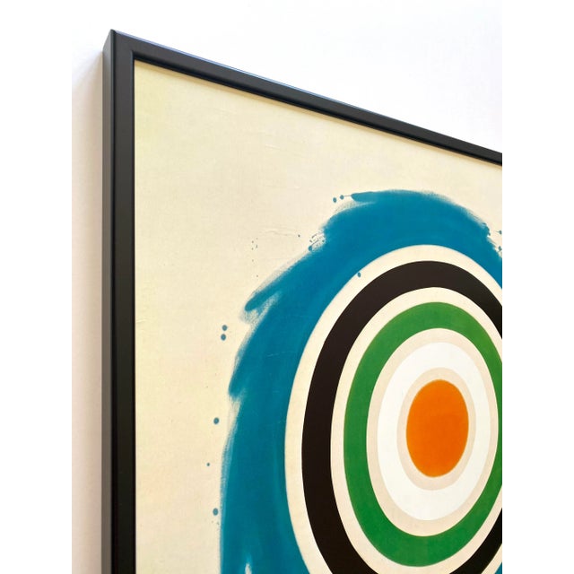 1970s Kenneth Noland Vintage 1977 Mid Century Modernist Lithograph Print Framed Exhibition Poster " Whirl " 1960 For Sale - Image 5 of 13