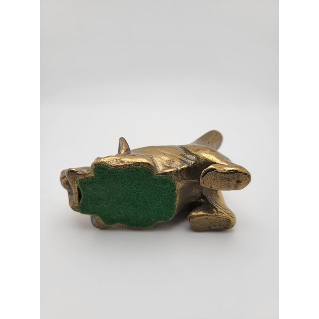 Brass Vintage Brass Scottish Terrier Pipe Holder Stand For Sale - Image 8 of 8