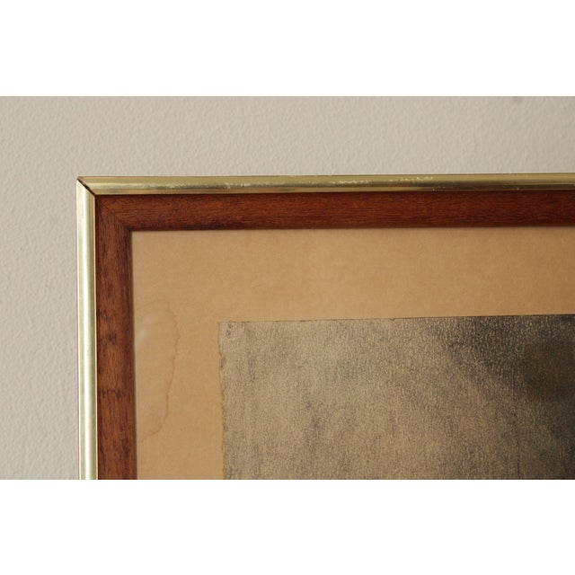 1960s Sidney Goodman Charcoal Drawing, 'Interior with Figure' For Sale - Image 5 of 18