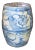 Contemporary Chinoiserie Abstract Lotus Garden Stool For Sale