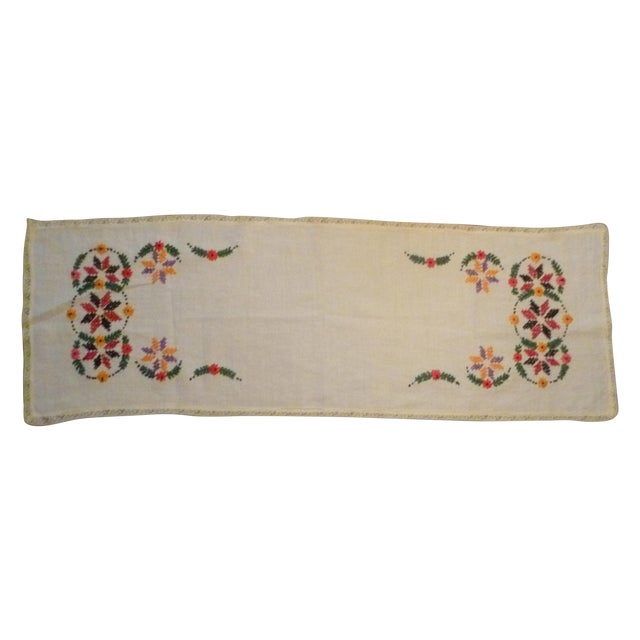 Vintage Europe Handmade German Polish Linen Table Runner Chairish