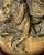 Late 20th Century Late 20th Century Chinoiserie Gilded "Faux Bronze" Laughing Buddha Statue on Wooden Base For Sale - Image 5 of 11