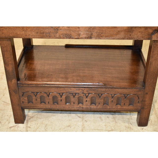 19th Century English Oak Drop Leaf Side Table For Sale - Image 12 of 12