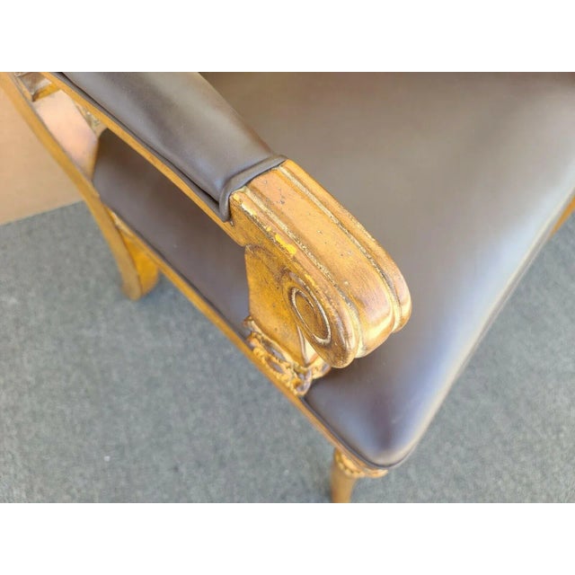 Hooker Neoclassical Wood Leather Wicker Accent Dining Desk Chairs - a Pair For Sale - Image 9 of 13