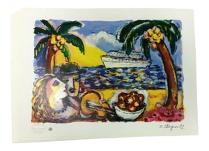 Modern Unframed Paper Sunswept Sands Zamy Steynovitz Signed Seriolithograph