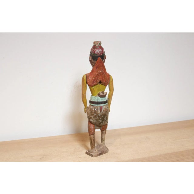 Wood 19th Century Rajasthani Carved Warrior For Sale - Image 7 of 8