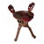 Vintage African Tribal Unity Sculpture Bowl Holder Handcarved Wooden Stand For Sale
