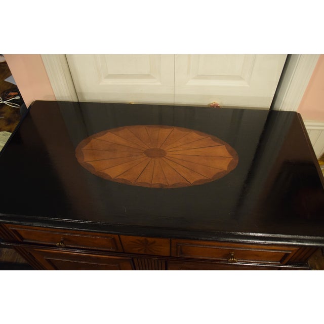 Auburn Traditional Inlay Server / Accent Cabinet – Marquetry Detailing For Sale - Image 8 of 9