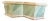1980 Mint Green Goat Skin Pattern Credenza For Sale