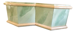1980 Mint Green Goat Skin Pattern Credenza