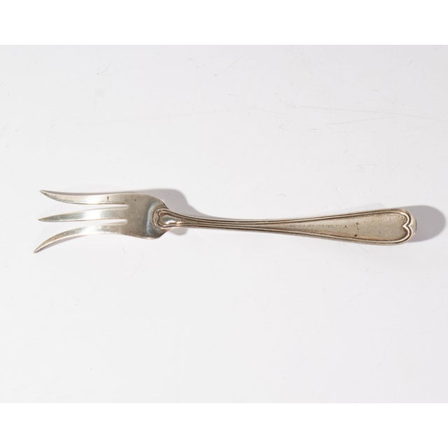 American Georg Jensen Usa Sterling Silver Cocktail Fork For Sale - Image 3 of 7