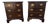 Late 20th Century Pair of Chippendale Style Dark Stained Mahogany Nightstands For Sale