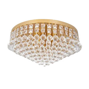 Large Swarovski Crystal Ball Ceiling Lamp, 1970s