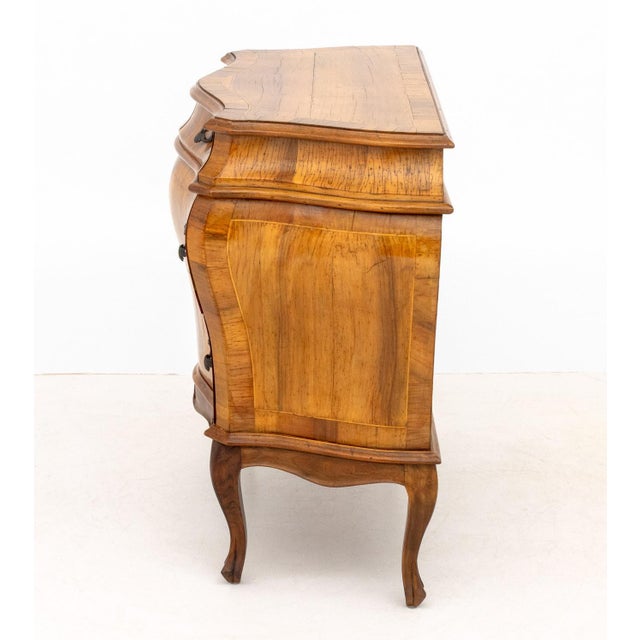 Wood Italian Walnut Bombe Commode For Sale - Image 7 of 8
