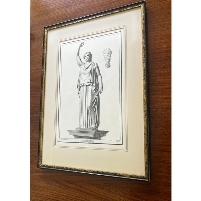 Pair of Original Etchings of Ancient Roman Statues,18th Century Attributed to Pietro and Ferdinando Campana For Sale - Image 12 of 18