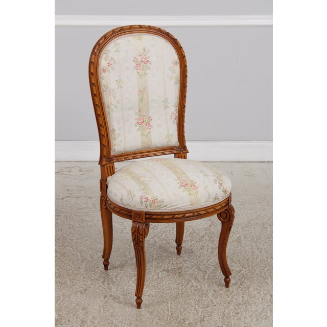 Set of 8 French Louis XIV Style Upholstered Dining Room Chairs For Sale - Image 14 of 18