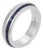 1920s Lugano Sapphire 18k White Gold Eternity Band, Size 10.5 For Sale