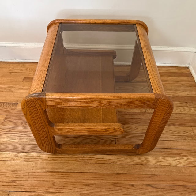 Mid-Century Modern 1970s Mid-Century Modern Lou Hodges Oak Side Table For Sale - Image 3 of 9