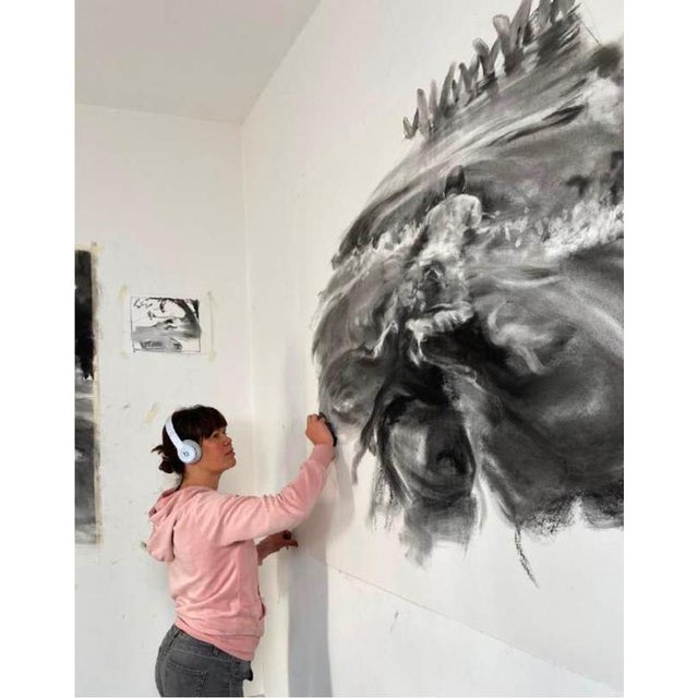 Patsy McArthur, Waterway, Charcoal Drawing, 2023 For Sale - Image 3 of 4