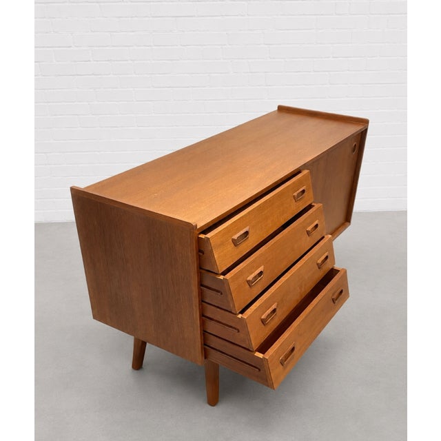 Mid Century Modern Styled Apartment Sized Asymmetrical Credenza / Media Stand / Sideboard For Sale - Image 11 of 12