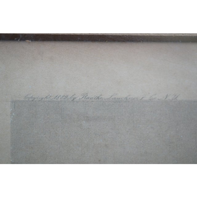 Black Antique Alfred J Haller Farmhouse Cottage Village Bridge Landscape Etching 22" For Sale - Image 8 of 12