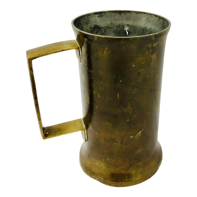 Antique Handmade Brass Cup For Sale