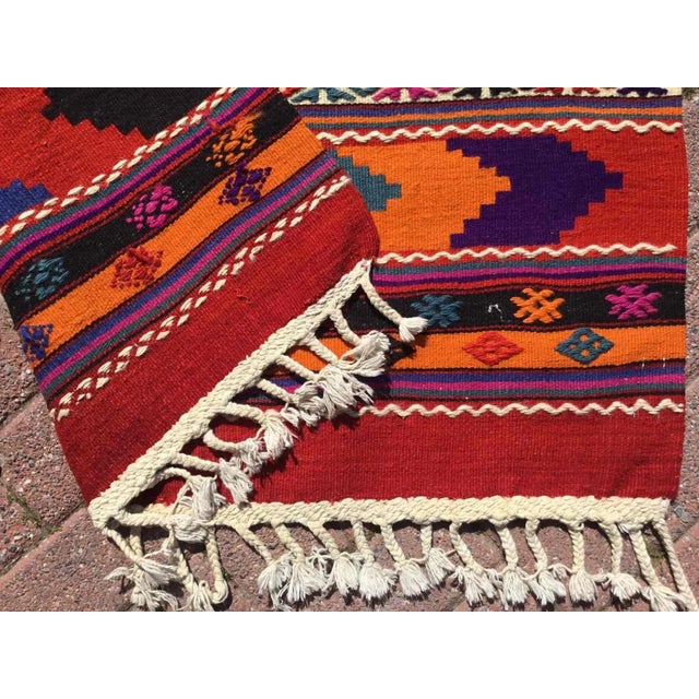1960s Small Boho Kilim Rug, 48" X 36" For Sale In Raleigh - Image 6 of 9