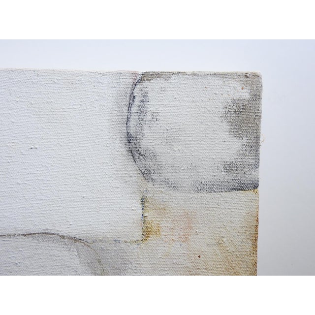 Late 20th Century Small Late 20th Century Neutral Abstract Painting For Sale - Image 5 of 7