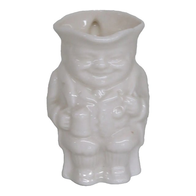 Vintage England Miniature Toby Jug Porcelain Character Mug Creamer For Sale