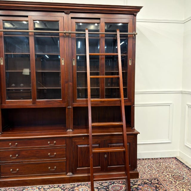 Classic English Library Cabinet Bookcase For Sale - Image 15 of 18