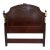 Regency Period Antique Twin Size Mahogany Headboard With Brass Accents For Sale